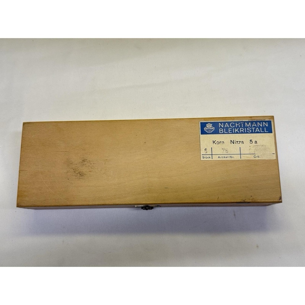 VTG 6 Piece Nachtmann Lead Crystal Whisky Sipper Glasses In Original Wood Box - Picture 8 of 10
